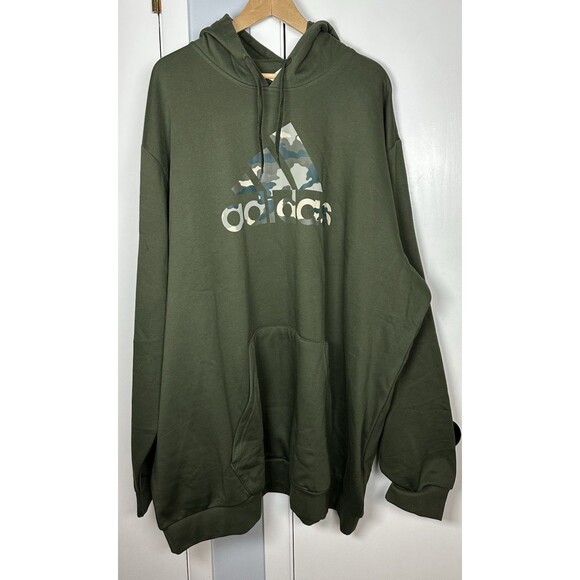 Adidas Men's Army Camouflage Logo Graphic Hoodie Night Cargo Sz 4XLT Big & Tall - Picture 7 of 7